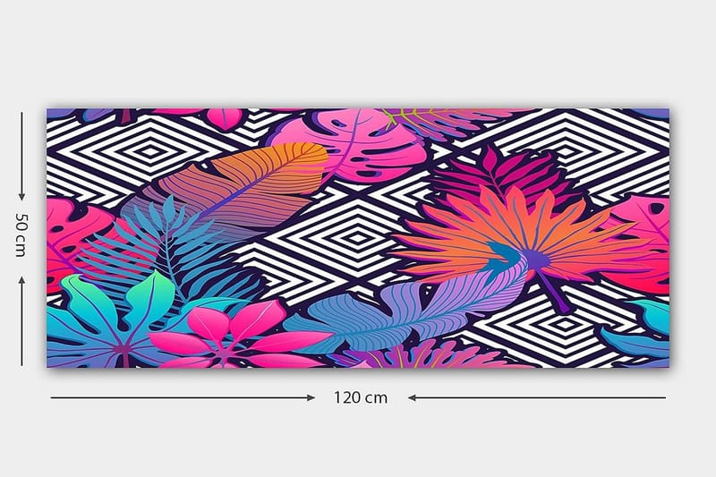 Canvasbilde YTY Abstract & Fractals Flerfarget - 120x50 cm - Innredning - Bilder & kunst - Lerretsbilder