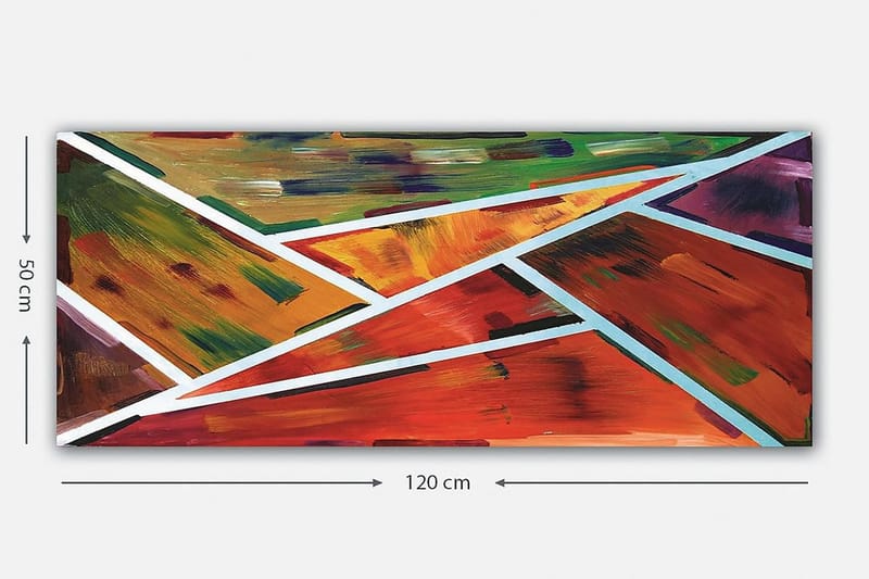 Canvasbilde YTY Abstract & Fractals Flerfarget - 120x50 cm - Innredning - Bilder & kunst - Lerretsbilder
