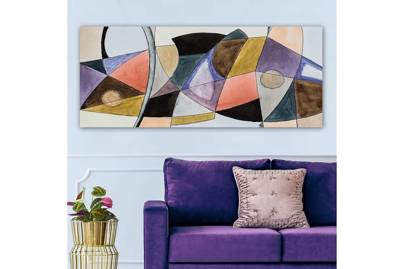 Canvasbilde YTY Abstract & Fractals Flerfarget - 120x50 cm - Innredning - Bilder & kunst - Lerretsbilder