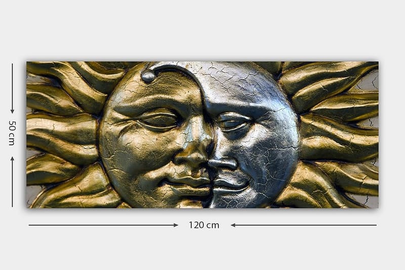 Canvasbilde YTY Abstract & Fractals Flerfarget - 120x50 cm - Innredning - Bilder & kunst - Lerretsbilder