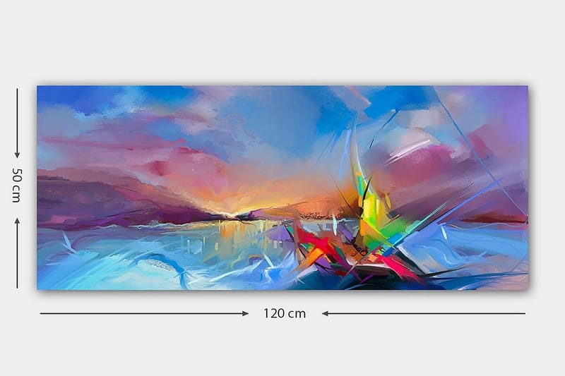 Canvasbilde YTY Abstract & Fractals Flerfarget - 120x50 cm - Innredning - Bilder & kunst - Lerretsbilder