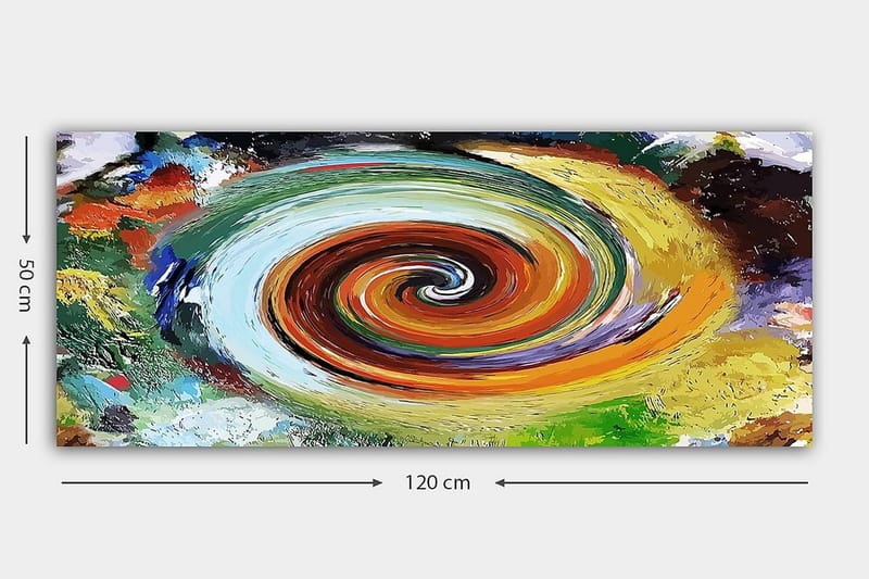 Canvasbilde YTY Abstract & Fractals Flerfarget - 120x50 cm - Innredning - Bilder & kunst - Lerretsbilder
