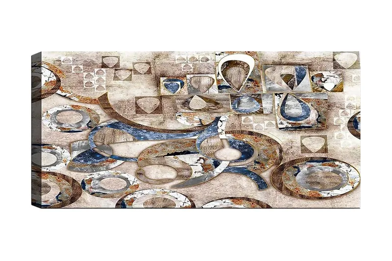 Canvasbilde YTY Abstract & Fractals Flerfarget - 120x50 cm - Innredning - Bilder & kunst - Lerretsbilder