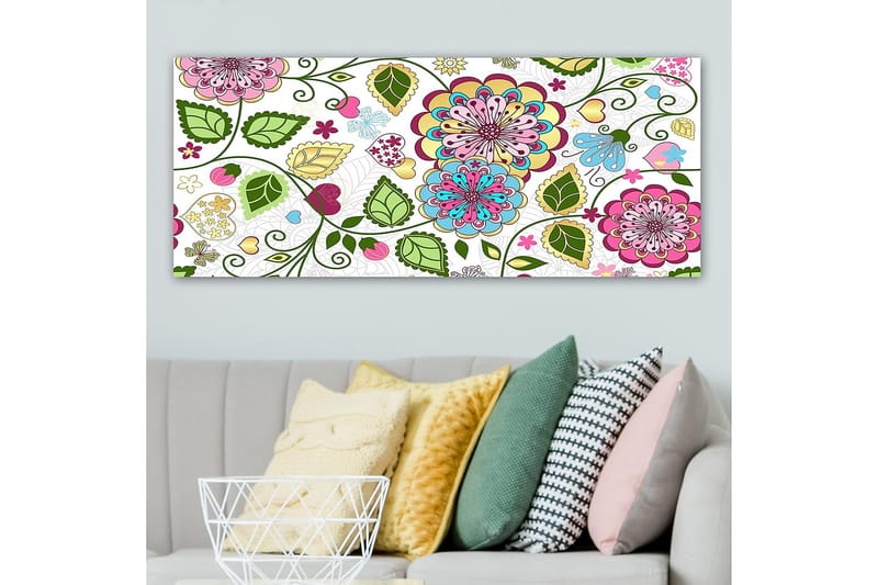 Canvasbilde YTY Abstract & Fractals Flerfarget - 120x50 cm - Innredning - Bilder & kunst - Lerretsbilder