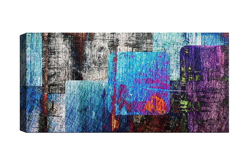 Canvasbilde YTY Abstract & Fractals Flerfarget - 120x50 cm - Innredning - Bilder & kunst - Lerretsbilder