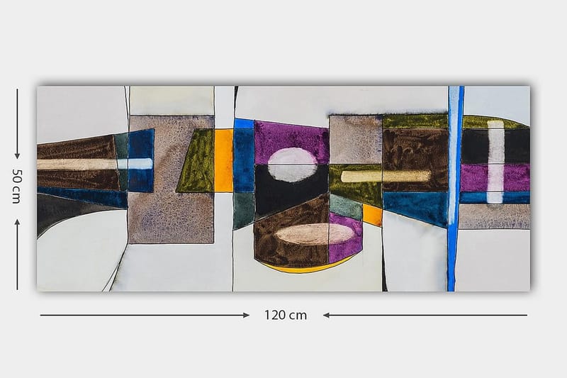 Canvasbilde YTY Abstract & Fractals Flerfarget - 120x50 cm - Innredning - Bilder & kunst - Lerretsbilder