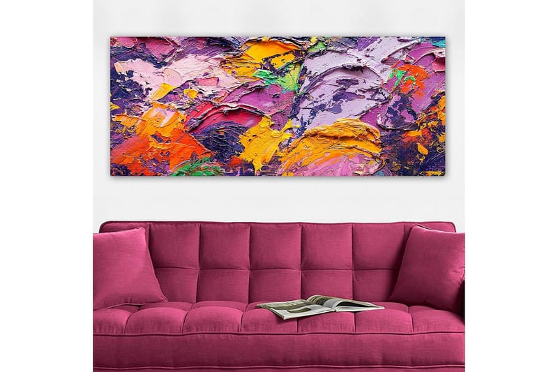 Canvasbilde YTY Abstract & Fractals Flerfarget - 120x50 cm - Innredning - Bilder & kunst - Lerretsbilder