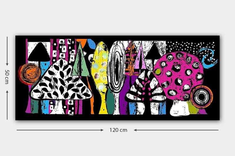 Canvasbilde YTY Abstract & Fractals Flerfarget - 120x50 cm - Innredning - Bilder & kunst - Lerretsbilder