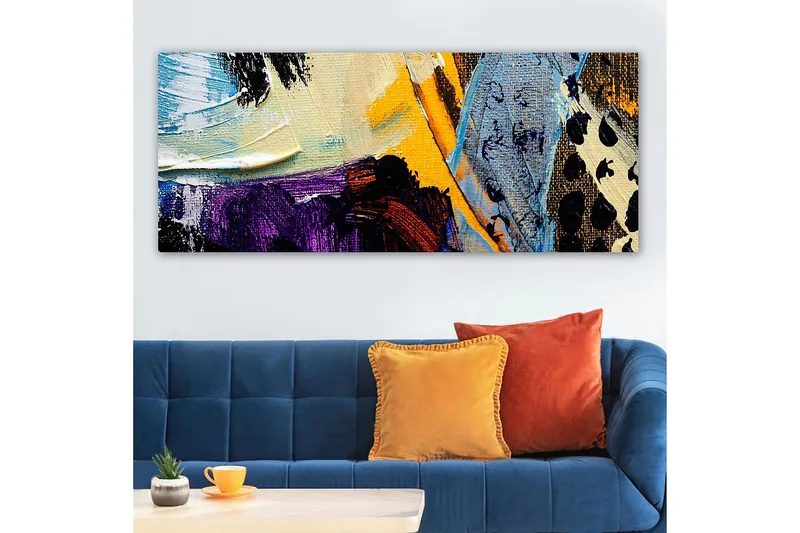 Canvasbilde YTY Abstract & Fractals Flerfarget - 120x50 cm - Innredning - Bilder & kunst - Lerretsbilder