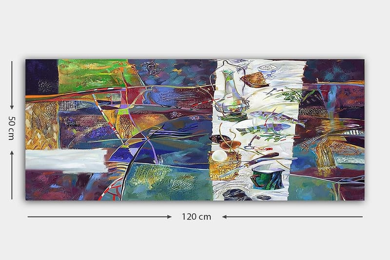 Canvasbilde YTY Abstract & Fractals Flerfarget - 120x50 cm - Innredning - Bilder & kunst - Lerretsbilder