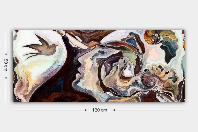 Canvasbilde YTY Abstract & Fractals Flerfarget - 120x50 cm - Innredning - Bilder & kunst - Lerretsbilder