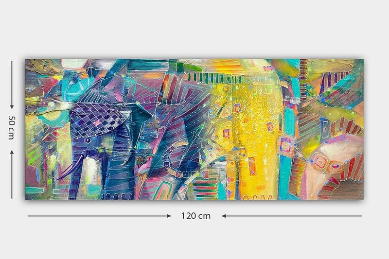 Canvasbilde YTY Abstract & Fractals Flerfarget - 120x50 cm - Innredning - Bilder & kunst - Lerretsbilder