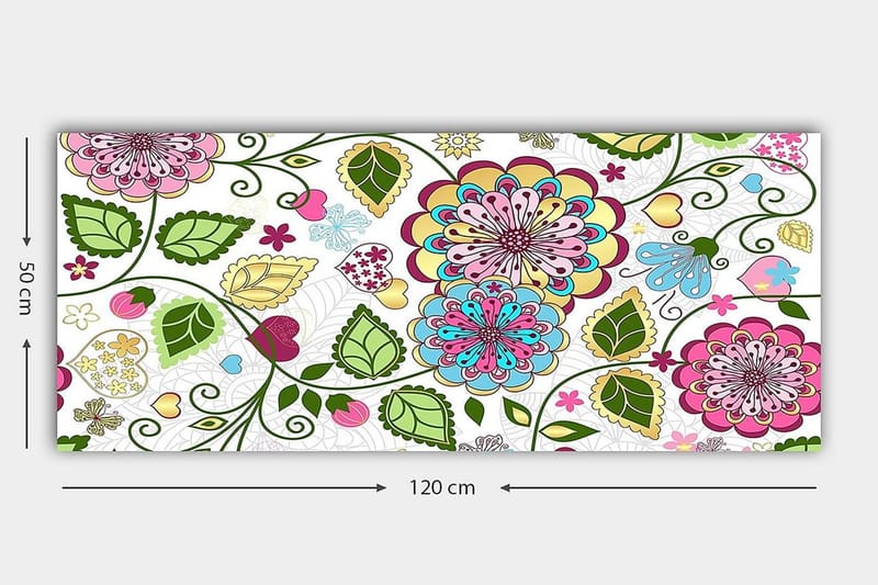 Canvasbilde YTY Abstract & Fractals Flerfarget - 120x50 cm - Innredning - Bilder & kunst - Lerretsbilder