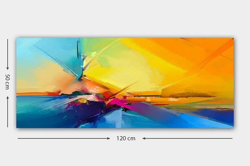 Canvasbilde YTY Abstract & Fractals Flerfarget - 120x50 cm - Innredning - Bilder & kunst - Lerretsbilder