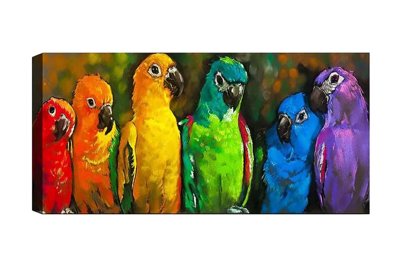 Canvasbilde YTY Animals Flerfarget, 120x50 cm
