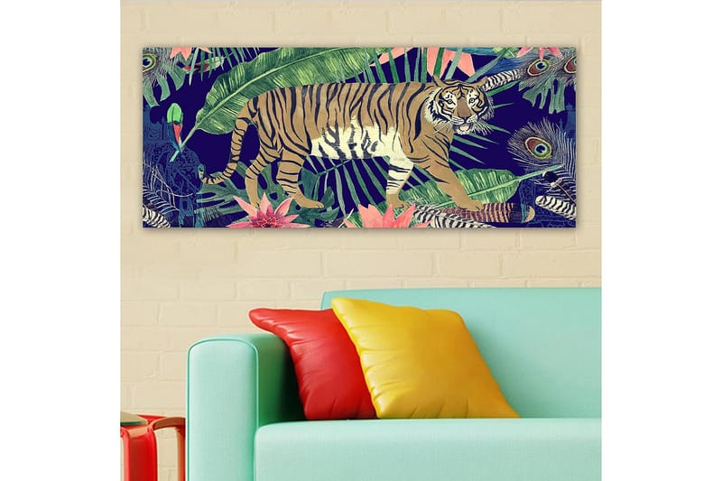 Canvasbilde YTY Animals Flerfarget - 120x50 cm - Innredning - Bilder & kunst - Lerretsbilder