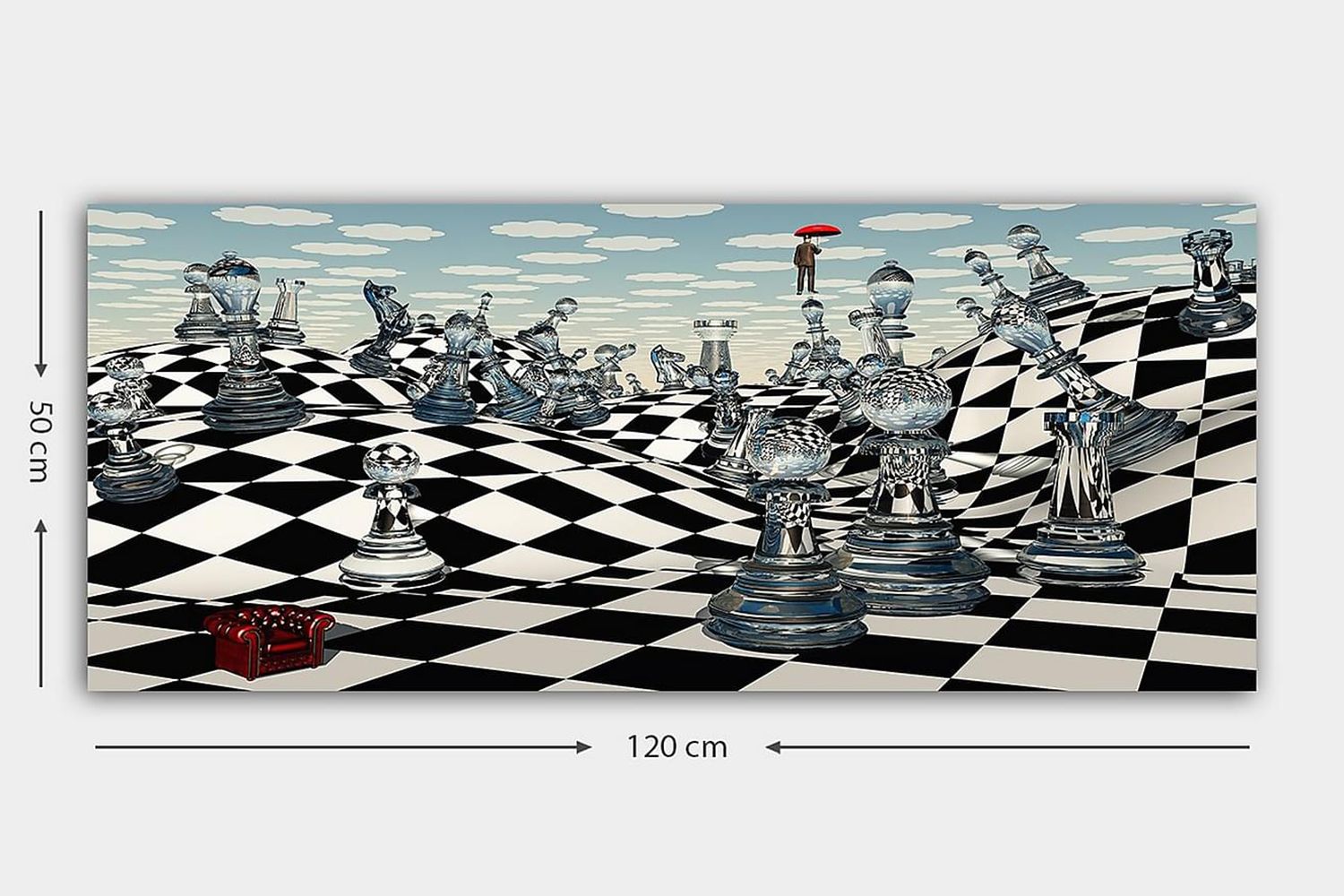 Canvasbilde YTY Animals Flerfarget - 120x50 cm - Innredning - Bilder & kunst - Lerretsbilder