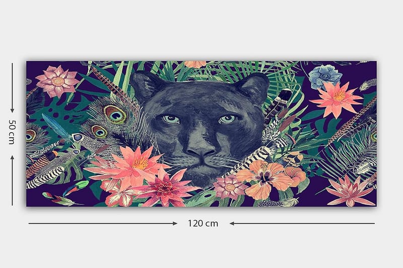 Canvasbilde YTY Animals Flerfarget - 120x50 cm - Innredning - Bilder & kunst - Lerretsbilder