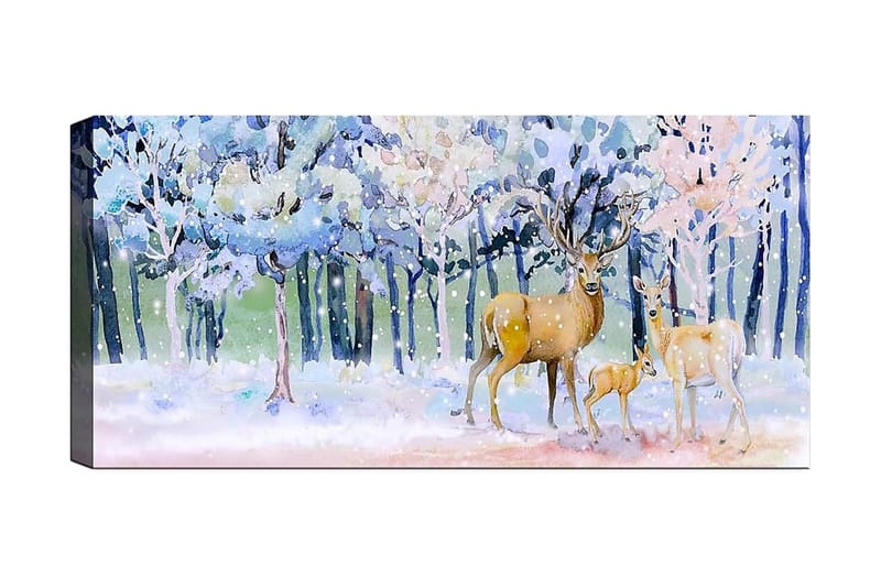 Canvasbilde YTY Animals Flerfarget - 120x50 cm - Innredning - Bilder & kunst - Lerretsbilder