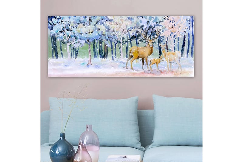 Canvasbilde YTY Animals Flerfarget - 120x50 cm - Innredning - Bilder & kunst - Lerretsbilder