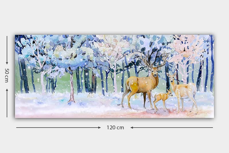 Canvasbilde YTY Animals Flerfarget - 120x50 cm - Innredning - Bilder & kunst - Lerretsbilder
