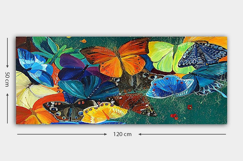 Canvasbilde YTY Animals Flerfarget - 120x50 cm - Innredning - Bilder & kunst - Lerretsbilder