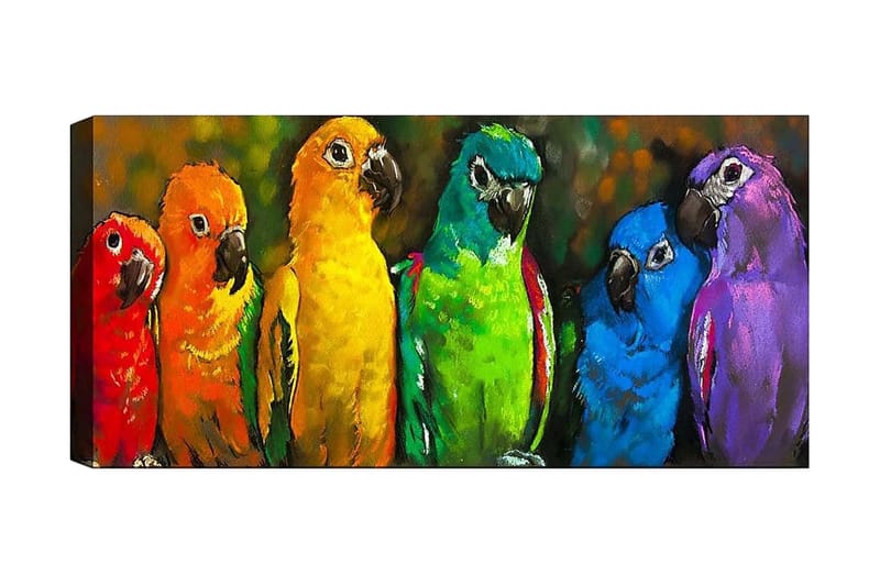 Canvasbilde YTY Animals Flerfarget - 120x50 cm - Innredning - Bilder & kunst - Lerretsbilder