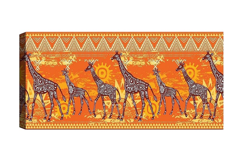 Canvasbilde YTY Animals Flerfarget - 120x50 cm - Innredning - Bilder & kunst - Lerretsbilder