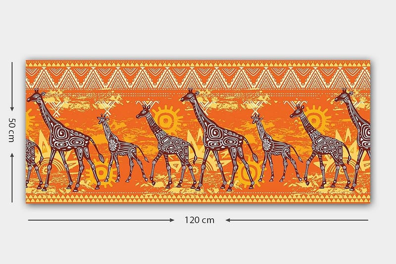 Canvasbilde YTY Animals Flerfarget - 120x50 cm - Innredning - Bilder & kunst - Lerretsbilder