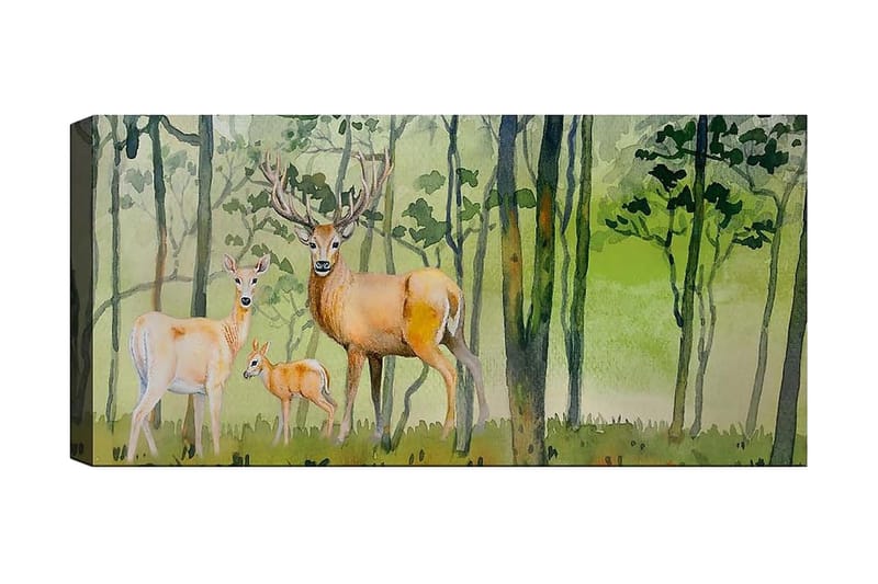 Canvasbilde YTY Animals Flerfarget - 120x50 cm - Innredning - Bilder & kunst - Lerretsbilder