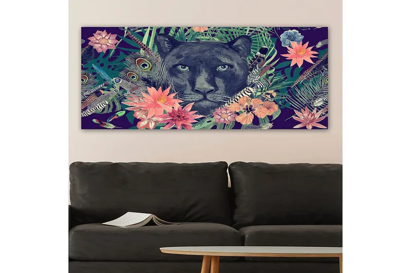 Canvasbilde YTY Animals Flerfarget - 120x50 cm - Innredning - Bilder & kunst - Lerretsbilder