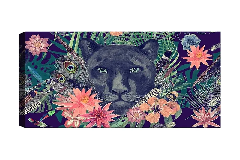 Canvasbilde YTY Animals Flerfarget, 120x50 cm
