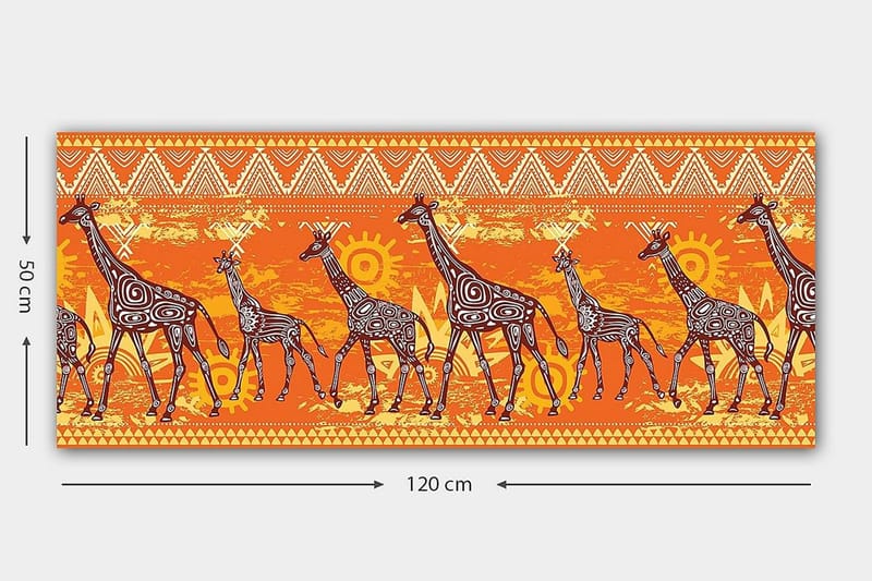 Canvasbilde YTY Animals Flerfarget - 120x50 cm - Innredning - Bilder & kunst - Lerretsbilder