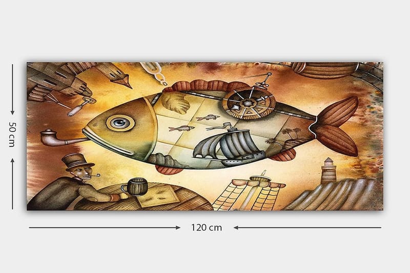 Canvasbilde YTY Animals Flerfarget - 120x50 cm - Innredning - Bilder & kunst - Lerretsbilder