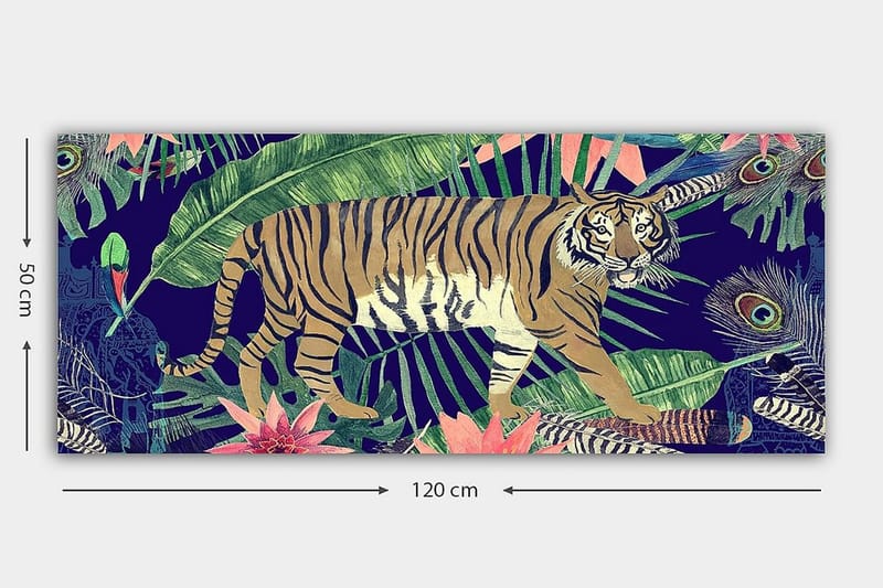Canvasbilde YTY Animals Flerfarget - 120x50 cm - Innredning - Bilder & kunst - Lerretsbilder