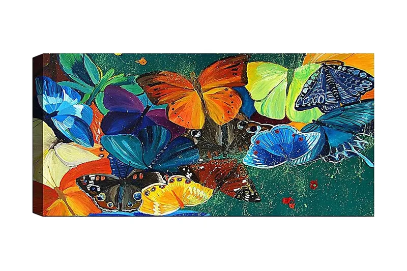 Canvasbilde YTY Animals Flerfarget, 120x50 cm