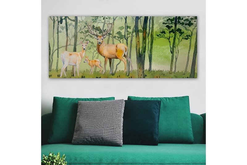 Canvasbilde YTY Animals Flerfarget - 120x50 cm - Innredning - Bilder & kunst - Lerretsbilder