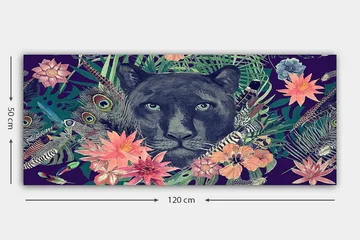 Canvasbilde YTY Animals Flerfarget - 120x50 cm - Innredning - Bilder & kunst - Lerretsbilder