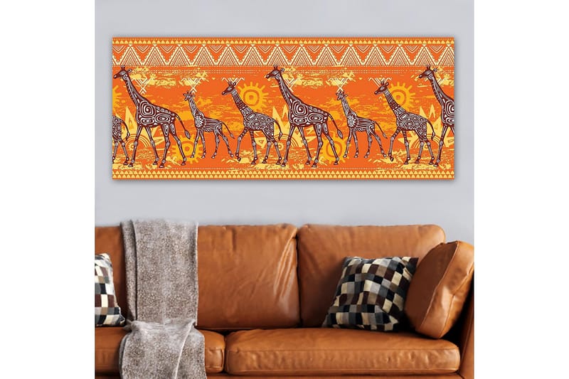 Canvasbilde YTY Animals Flerfarget - 120x50 cm - Innredning - Bilder & kunst - Lerretsbilder