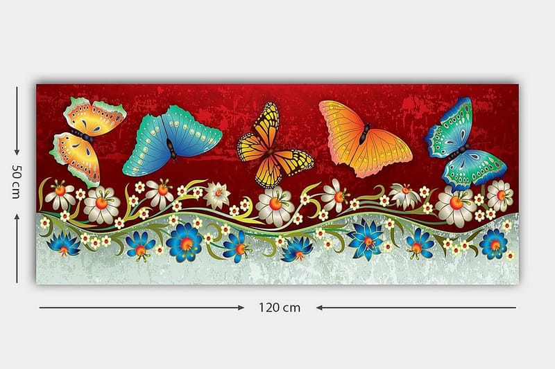 Canvasbilde YTY Animals Flerfarget - 120x50 cm - Innredning - Bilder & kunst - Lerretsbilder