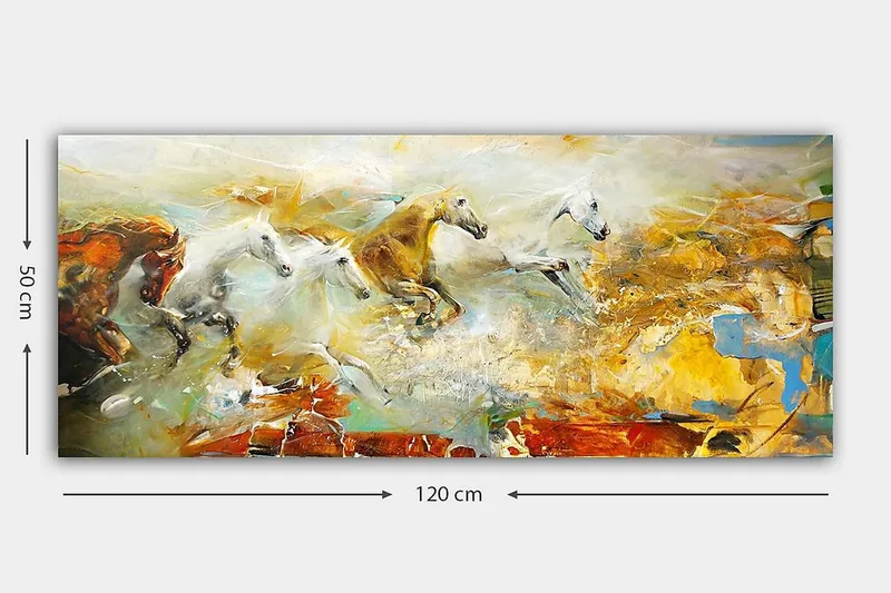 Canvasbilde YTY Animals Flerfarget - 120x50 cm - Innredning - Bilder & kunst - Lerretsbilder