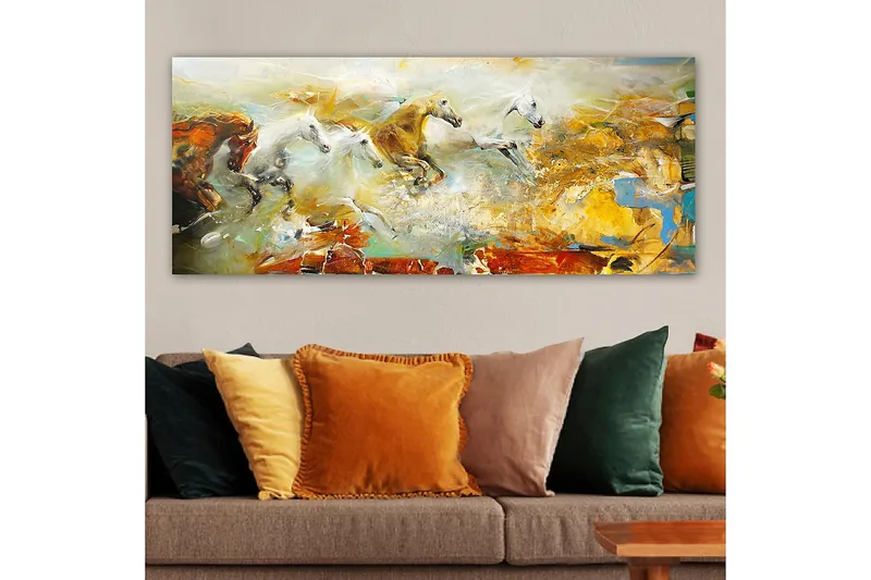 Canvasbilde YTY Animals Flerfarget - 120x50 cm - Innredning - Bilder & kunst - Lerretsbilder