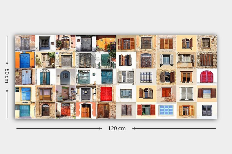 Canvasbilde YTY Buildings & Cityscapes Flerfarget - 120x50 cm - Innredning - Bilder & kunst - Lerretsbilder