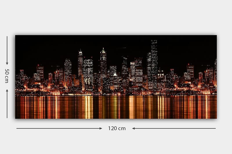 Canvasbilde YTY Buildings & Cityscapes Flerfarget - 120x50 cm - Innredning - Bilder & kunst - Lerretsbilder