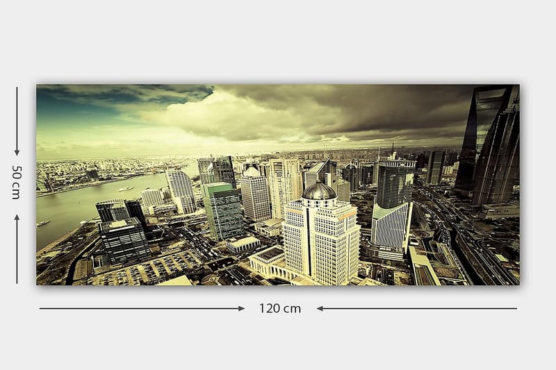 Canvasbilde YTY Buildings & Cityscapes Flerfarget - 120x50 cm - Innredning - Bilder & kunst - Lerretsbilder