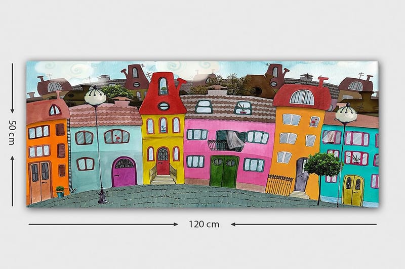 Canvasbilde YTY Buildings & Cityscapes Flerfarget - 120x50 cm - Innredning - Bilder & kunst - Lerretsbilder