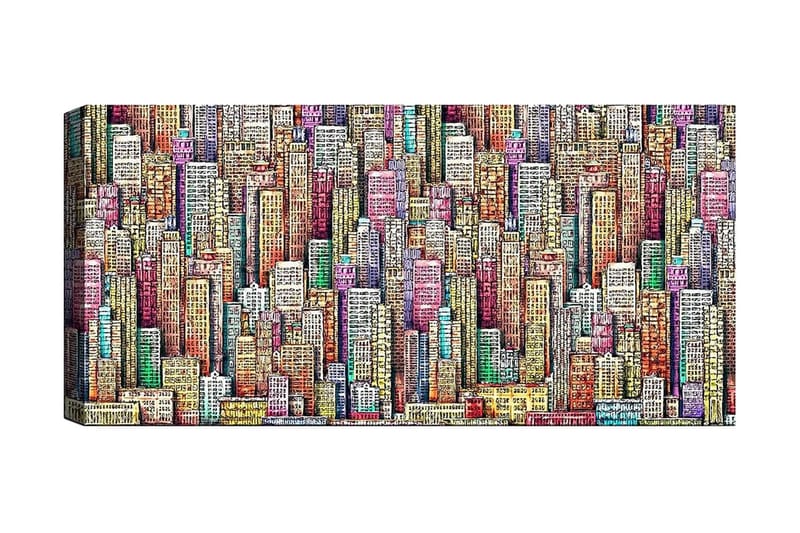 Canvasbilde YTY Buildings & Cityscapes Flerfarget - 120x50 cm - Innredning - Bilder & kunst - Lerretsbilder