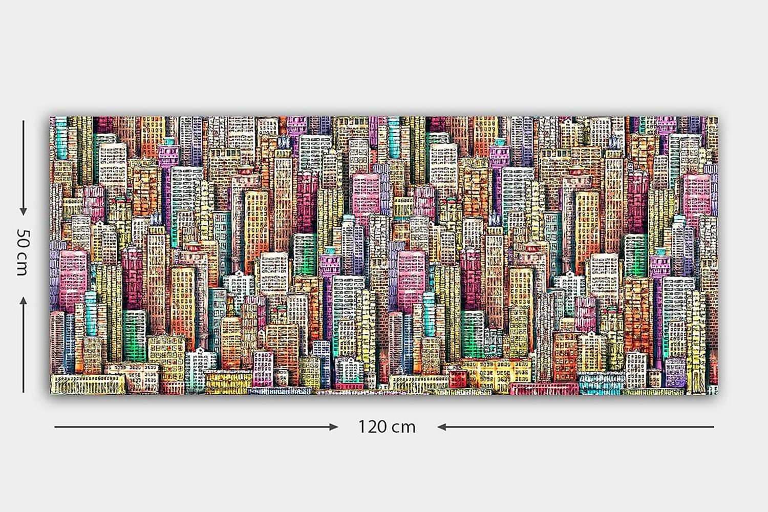 Canvasbilde YTY Buildings & Cityscapes Flerfarget - 120x50 cm - Innredning - Bilder & kunst - Lerretsbilder