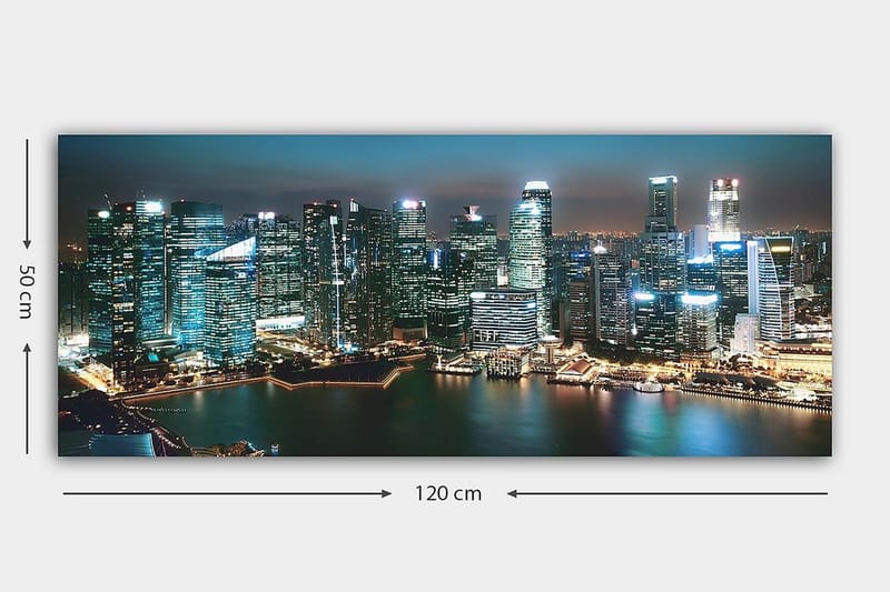 Canvasbilde YTY Buildings & Cityscapes Flerfarget - 120x50 cm - Innredning - Bilder & kunst - Lerretsbilder