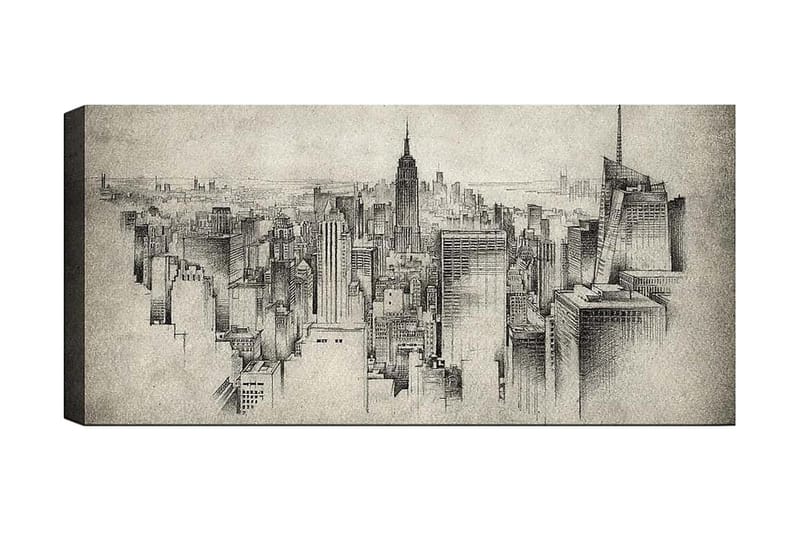 Canvasbilde YTY Buildings & Cityscapes Flerfarget - 120x50 cm - Innredning - Bilder & kunst - Lerretsbilder